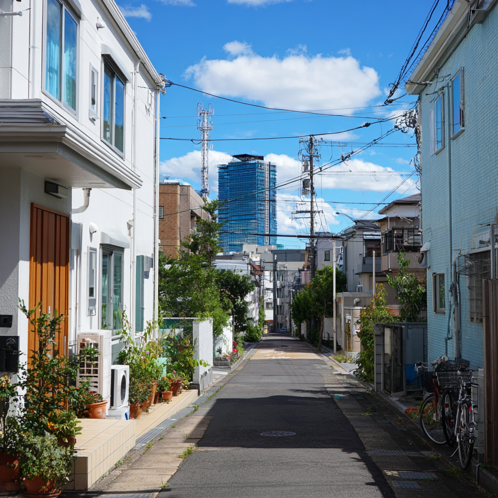 住宅街の家